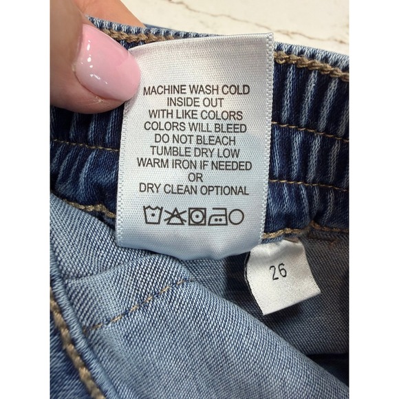 Vervet Los Angeles Womens Wide Leg Cuff Jeans Medium Wash Size 26 - Picture 8 of 10